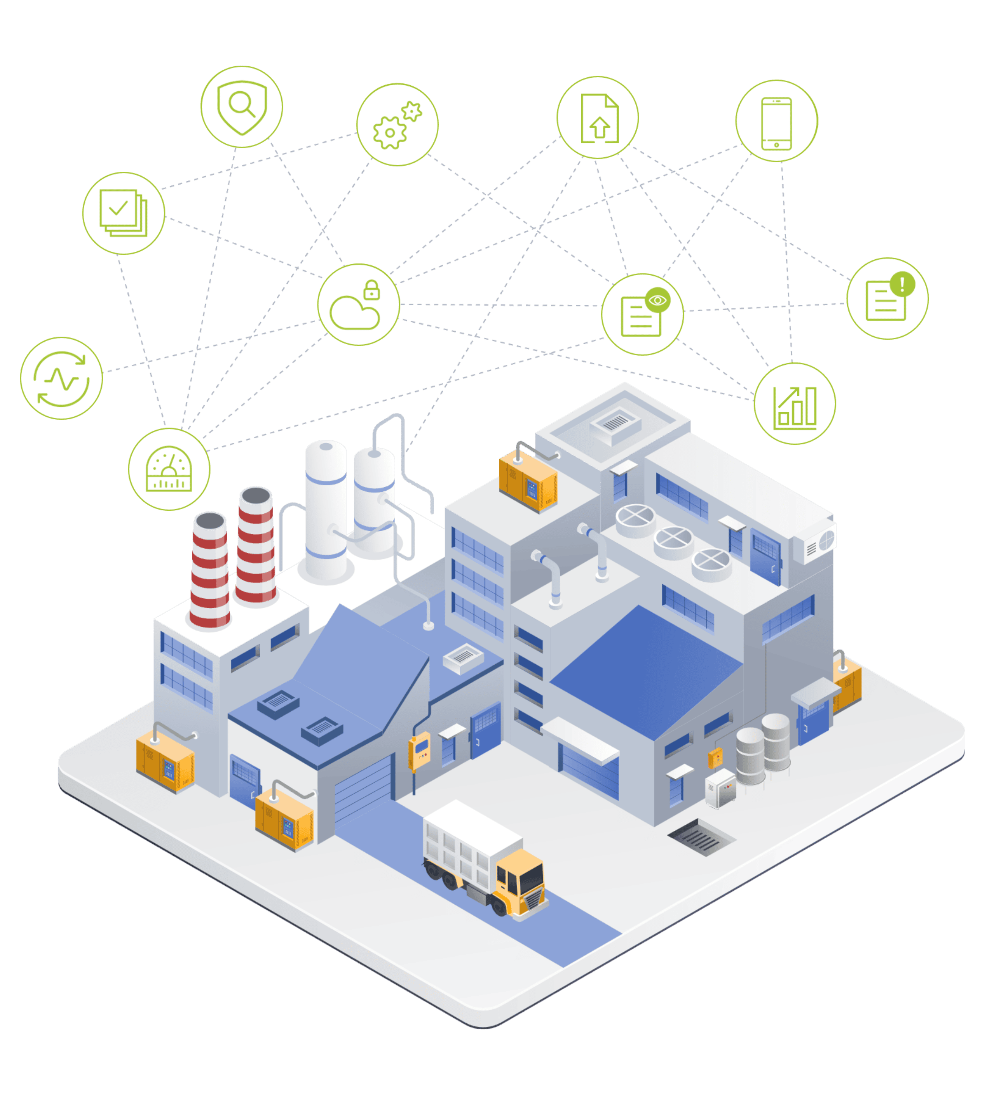Planta de producción de Toyota Japón durante proceso de producción Lean